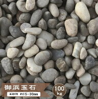 玉砂利 砂利 和風 庭 御浜玉石 5分 100kg 砂利 大量 和風砂利 御浜 駐車場 ガーデニング 砂利石 丸砂利 …
