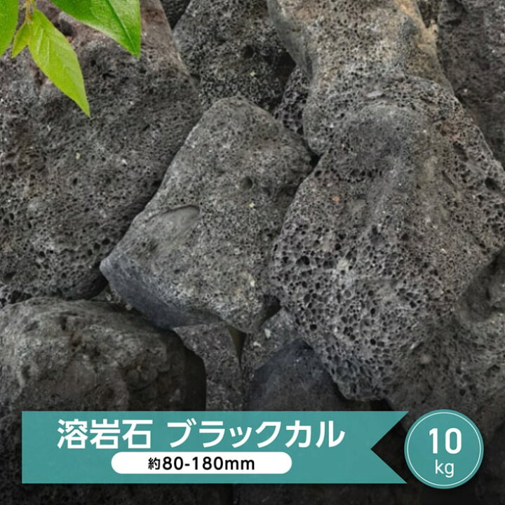 楽天市場】溶岩石 庭石 黒 溶岩 石 ロックガーデン ブラックカル 10kg  