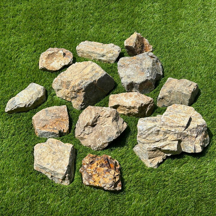 楽天市場】庭石 ロックガーデン 石 モカロック 100kg 大量 錆 割栗石 
