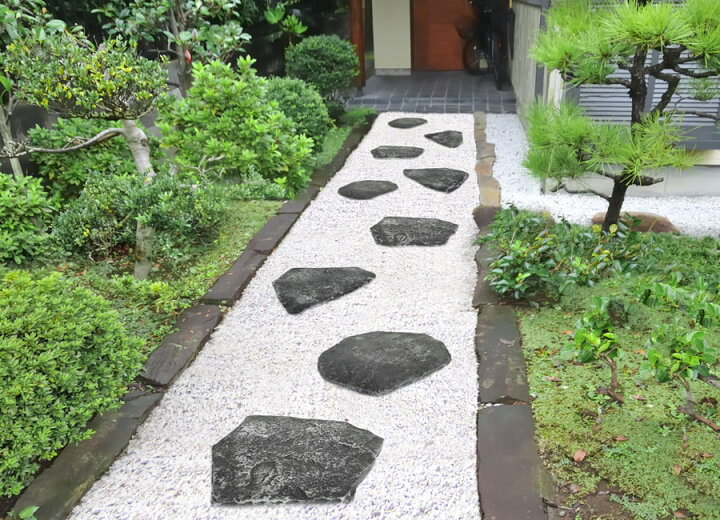 楽天市場】敷石 飛び石 黒 ステップストーン 軽量 置くだけ 自然石風  