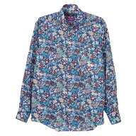 リバティプリント Liberty Fabrics コテージ・ガーデン タナローン Cottage Garden Tana Lawn 青ブルー …