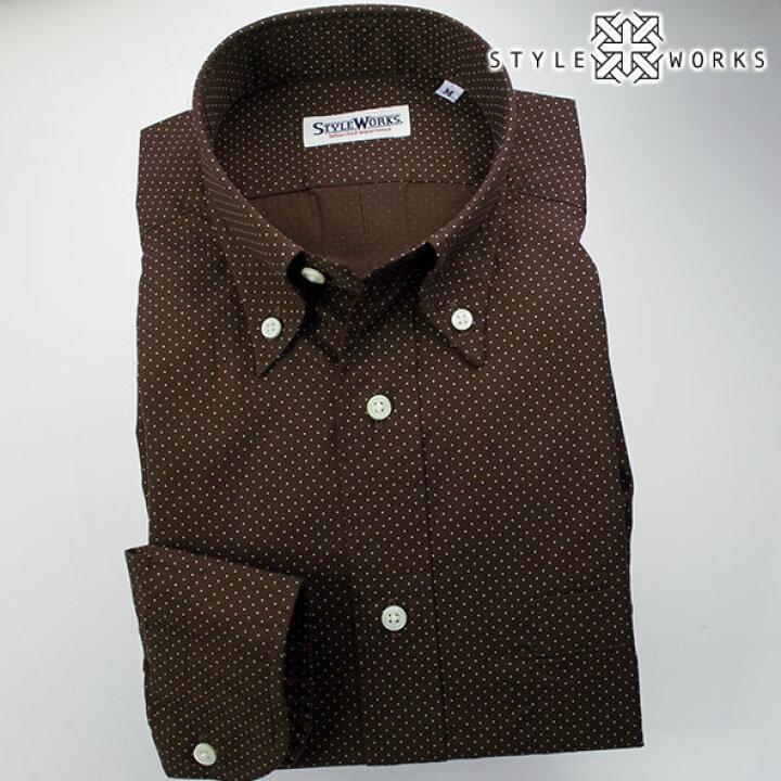 楽天市場】国産オリジナル長袖ドレスシャツ ボタンダウンカラー  