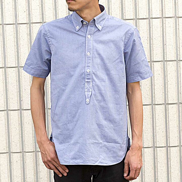 楽天市場 国産 半袖プルオーバーシャツ コンフォート 綿100 シャンブレーサックスブルーオックスフォード ボタンダウンカラー カジュアル メンズシャツ専門店 Style Works 楽天市場 国産 半袖プルオーバーシャツ コンフォート 綿100 シャンブレーサックスブルーオックスフォード ボタンダウンカラー カジュアル メンズシャツ専門店 Style Works