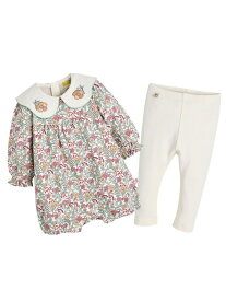 【SALE／30%OFF】moimoln 【2点セット】ブロッサム刺繍カバーオール&レギンス モイモルン マタニティウェア・ベビー用品 ロンパース・カバーオール ピンク【RBA_E】【送料無料】