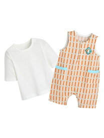 【SALE／30%OFF】moimoln 【2点セット】ワンポイントカバーオール モイモルン マタニティウェア・ベビー用品 ロンパース・カバーオール ベージュ【RBA_E】
