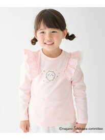 【SALE／29%OFF】petit main 【アニメちいかわ】肩フリル長袖Tシャツ ナルミヤオンライン トップス カットソー・Tシャツ ピンク ホワイト ブルー【RBA_E】