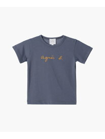 agnes b. ENFANT ベビー ロゴ コットン 半袖 Tシャツ アニエスベー トップス カットソー・Tシャツ グレー【送料無料】