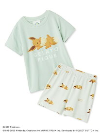 gelato pique 【ポケモンスリープ】【キッズ】接触冷感プリントTシャツ&ショートパンツセット ジェラートピケ トップス カットソー・Tシャツ イエロー ネイビー ホワイト【送料無料】