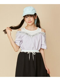 JENNI love レイヤード風肩あきドッキングTシャツ ジェニィオンラインショップ トップス カットソー・Tシャツ パープル ブラック グリーン