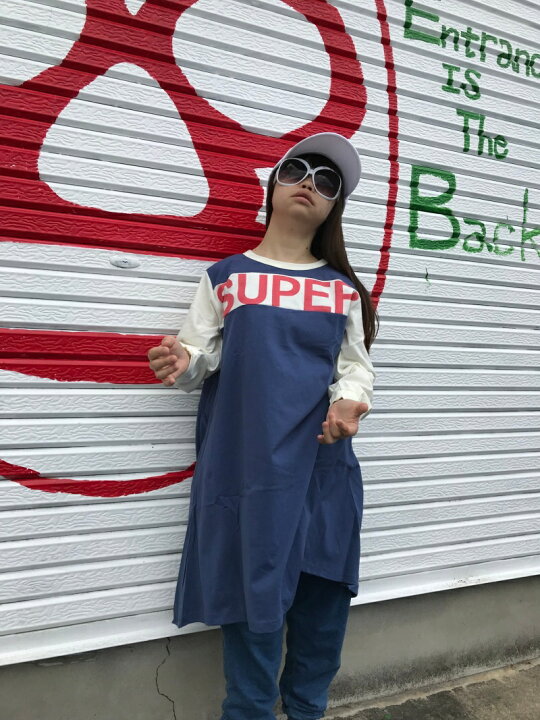 楽天市場 Sale 60 Off Super 5 Super 5 K オーバーサイズワンピース ヘッドロック ワンピース キッズワンピース ネイビー ブラック Rba E Rakuten Fashion Kids