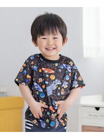 ANPANMAN KIDS COLLECTION APKC/(K)宇宙柄ドライTシャツ アンパンマンキッズコレクション トップス カットソー・Tシャツ ブラック