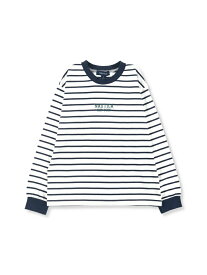 NAUTICA 【NAUTICA/ノーティカ】ワンポイント刺繍ボーダー長袖Tシャツ ロンT ブランシェス トップス カットソー・Tシャツ ネイビー ホワイト