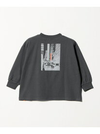 【SALE／30%OFF】UNITED ARROWS green label relaxing ＜UNIVERSAL OVERALL＞フォトプリント プルオーバー / キッズ 100cm-130cm ユナイテッドアローズ グリーンレーベルリラクシング トップス カットソー・Tシャツ ネイビー ホワイト ブラック【RBA_E】