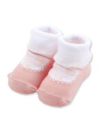 【SALE／50%OFF】SLAP SLIP BABY スカラップ縁ストラップシューズ風ソックスベビー(9~12cm) ベベ オンラ…