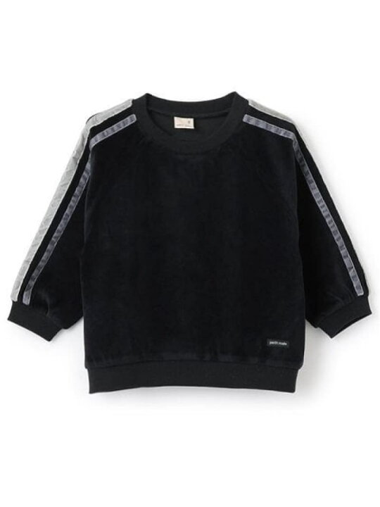 楽天市場】【SALE／20%OFF】petit main ベロア袖ラインプルオーバー 