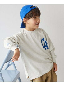 devirock 綿100% お洗濯してもよれにくい ビッグシルエット袖リブワンポイント刺繍 長袖Tシャツ 25SS デビロック トップス カットソー・Tシャツ ブルー グリーン ブラック