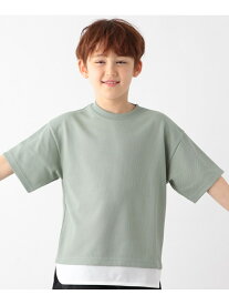 【SALE／50%OFF】GLOBAL WORK (K)ヘビロッTEE/ワッフルSS グローバルワーク トップス カットソー・Tシャツ グリーン グレー ブラック【RBA_E】