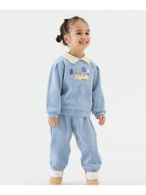 moimoln 【セットアップ】キャットベロア長袖トップス&パンツ モイモルン スーツ・フォーマル セットアップスーツ ブルー ピンク【送料無料】