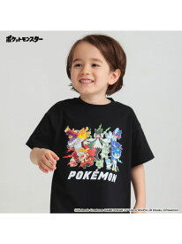 branshes 【Pokemon/ポケットモンスター(ポケモン)】ゆったりシルエット/半袖Tシャツ ブランシェス トップス カットソー・Tシャツ ブラック ネイビー ピンク パープル