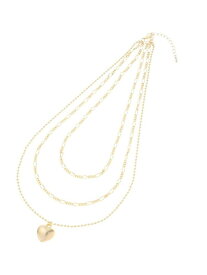 【SALE／60%OFF】PINK-latte ぷっくりハート3連ネックレス ピンク ラテ アクセサリー・腕時計 ネックレス シルバー ゴールド【RBA_E】