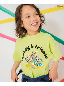 【SALE／50%OFF】BREEZE 【リンク】ディズニーキャラクター/Tシャツ エフオーオンラインストア トップス カットソー・Tシャツ イエロー オレンジ【RBA_E】