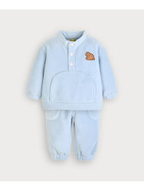 moimoln 【セットアップ】ビックベアフリース長袖トップス&パンツ モイモルン スーツ・フォーマル セットアップスーツ ブルー【送料無料】