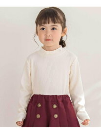 BeBe Petits Pois Vert 【店舗限定】プチハイネックリブトップス(95~160cm) ベベ オンライン ストア トップス カットソー・Tシャツ ホワイト ブラック
