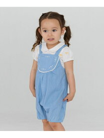 【SALE／50%OFF】moimoln 【セットアップ】ダイアトップス&オーバーオール モイモルン スーツ・フォーマル セットアップスーツ ブルー【RBA_E】【送料無料】