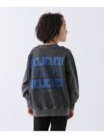 【SALE／30%OFF】BAYFLOW [綿100%]SUNSETインレイプルオーバー(KIDS) ベイフロー トップス スウェット・トレーナー ホワイト グレー ピンク グリーン【RBA_E】