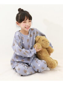 devirock ガールズ やわらかキルト パジャマ ルームウェア 長袖ルームウェア パジャマ デビロック インナー・ルームウェア パジャマ ブルー グリーン グレー