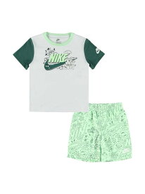 NIKE キッズ(105-120cm) セット商品 NIKE(ナイキ) NKB B NSW CYOA SS TEE FT SHORT ルーキーユーエスエー トップス その他のトップス ブルー グリーン【送料無料】