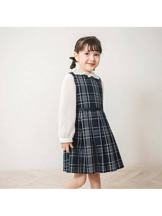 楽天市場 Sale 28 Off Branshes キメ服 チェック柄ジャンパースカート ブランシェス ワンピース ワンピースその他 ネイビー Rba E 送料無料 Rakuten Fashion Kids