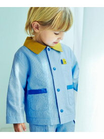 【SALE／50%OFF】moimoln クリーミーシアサッカージャケット モイモルン ジャケット・アウター その他のジャケット・アウター ブルー【RBA_E】【送料無料】