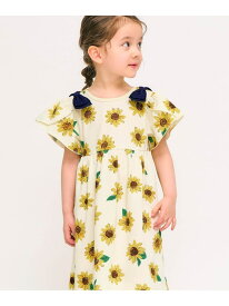 【SALE／20%OFF】apres les cours 肩リボン花びらスリーブヒロインワンピース_接触冷感_吸水速乾 エフオーオンラインストア ワンピース・ドレス ワンピース ブラック ホワイト【RBA_E】