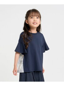 COMME CA ISM バンダナプリント 切り替え 2WAY Tシャツ コムサイズム トップス カットソー・Tシャツ ネイビー