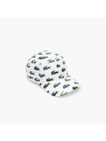 【SALE／30%OFF】LACOSTE ワニロゴ総柄JUNIORキャップ ラコステ 帽子 キャップ ホワイト【RBA_E】