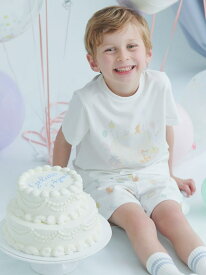 【SALE／30%OFF】gelato pique 【KIDS】アニバーサリー柄Tシャツ ジェラートピケ トップス カットソー・Tシャツ ホワイト【RBA_E】