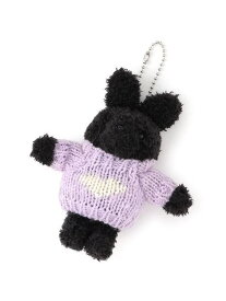 【SALE／50%OFF】Lovetoxic うさぎニットキーホルダー ナルミヤオンライン ファッション雑貨 チャーム・キーチェーン イエロー ブラック グリーン オレンジ パープル ブルー ホワイト ピンク レッド【RBA_E】