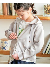 【SALE／40%OFF】ikka 【親子コーデ】ダンボール裾レイヤージップパーカー(120~160cm) イッカ トップス カットソー・Tシャツ ベージュ グレー【RBA_E】