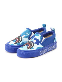 A BATHING APE ABC CAMO SHARK PATCH SLIP ON ア ベイシング エイプ シューズ・靴 スリッポン ブルー グリーン【送料無料】