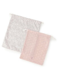 petit main GIRLS巾着2Pセット ナルミヤオンライン ファッション雑貨 その他のファッション雑貨 ネイビー ピンク