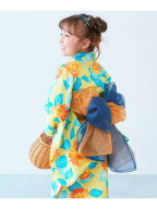 【SALE／7%OFF】devirock 【帯2本付きで華やか】簡単着付け ワンピースにもなる セパレート浴衣 子供服 …