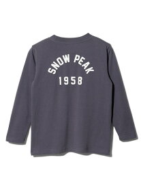 【SALE／30%OFF】Snow Peak Kids Foam Printed L/S T shirt Snow Peak スノーピーク トップス カットソー・Tシャツ グレー ブルー ホワイト【RBA_E】