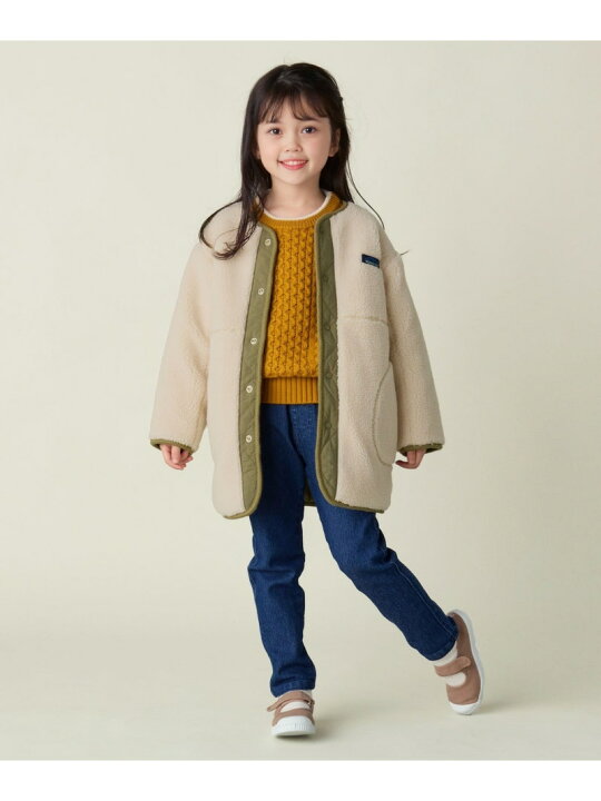 楽天市場】BEAMS mini ボアキルト リバーシブル ノーカラーコート 24AW 