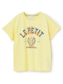 pom ponette junior 【WEB限定】【接触冷感】グラフィックレギュラーTシャツ ナルミヤオンライン トップス カットソー・Tシャツ イエロー ホワイト【送料無料】