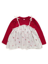 【SALE／50%OFF】apres les cours ワッフルドッキングフレアTシャツ エフオーオンラインストア トップス カットソー・Tシャツ グリーン ブラック レッド ピンク【RBA_E】