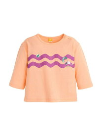 【SALE／50%OFF】moimoln ウェービー9分袖Tシャツ モイモルン トップス カットソー・Tシャツ ブルー オレンジ【RBA_E】