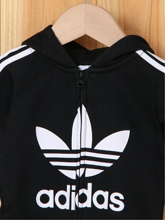 楽天市場 Sale 30 Off Adidas Originals トレフォイル フーデッド ロンパース アディダスオリジナルス キッズ 子供用 アディダス マタニティー ベビー ロンパース カバーオール ブラック Rba E 送料無料 Rakuten Fashion Kids