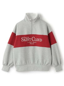 【SALE／50%OFF】pom ponette junior ハーフZIPトップス ナルミヤオンライン トップス スウェット・トレーナー グレー【RBA_E】【送料無料】