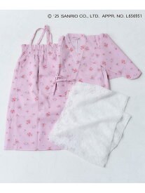 【SALE／50%OFF】apres les cours サンリオキャラクターズ浴衣 エフオーオンラインストア 着物・浴衣・和装小物 浴衣 ピンク ホワイト【RBA_E】